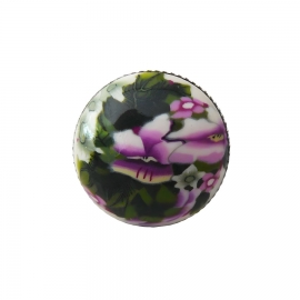 Bague réglable pensées mauves, bijoux floraux fait main, pièce unique, Joanna Calla