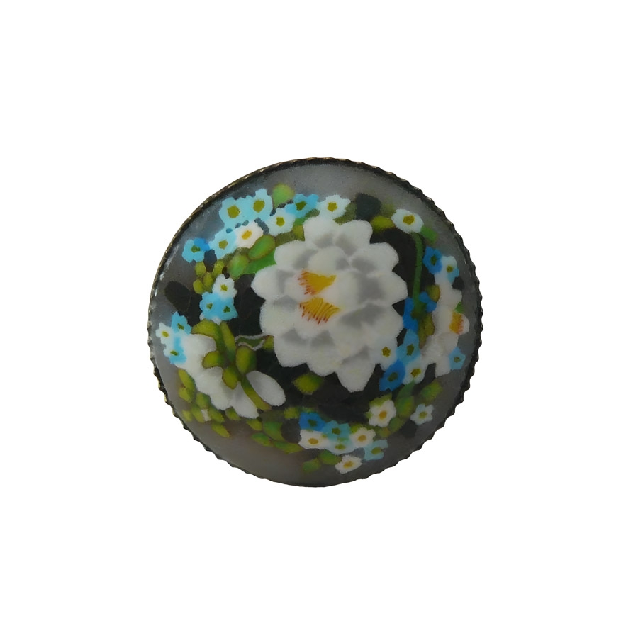 Bague bohème réglable fleur blanche, bijoux floraux fait main, pièce unique, Joanna Calla