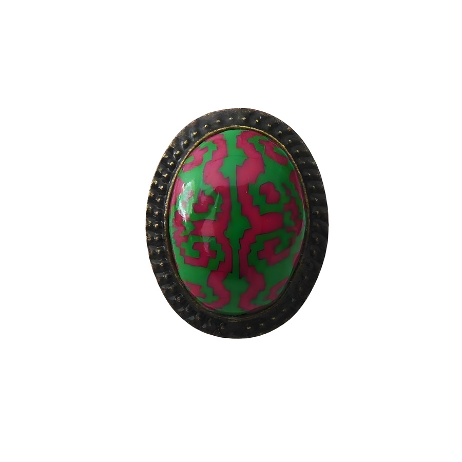 Bague bohème réglable vert rose, bijoux floraux fait main, pièce unique, Joanna Calla