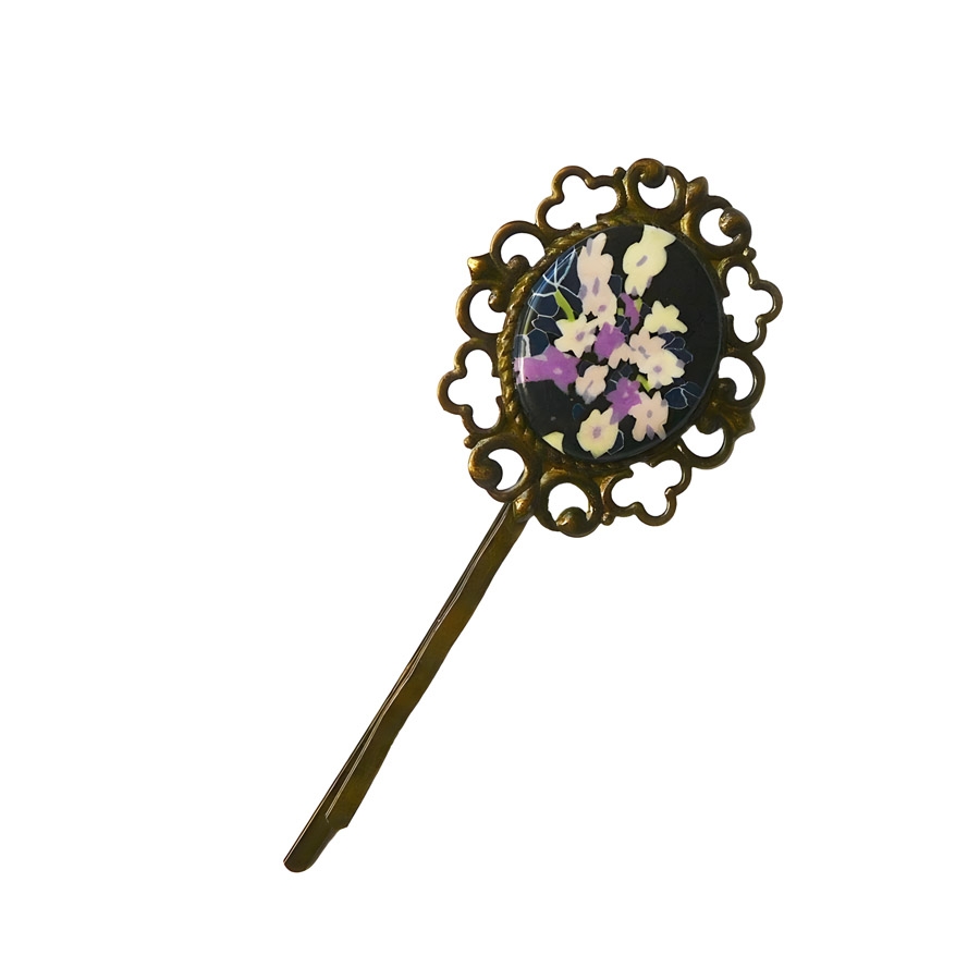 Retro hair pin liberty flower, handmade, Joanna Calla