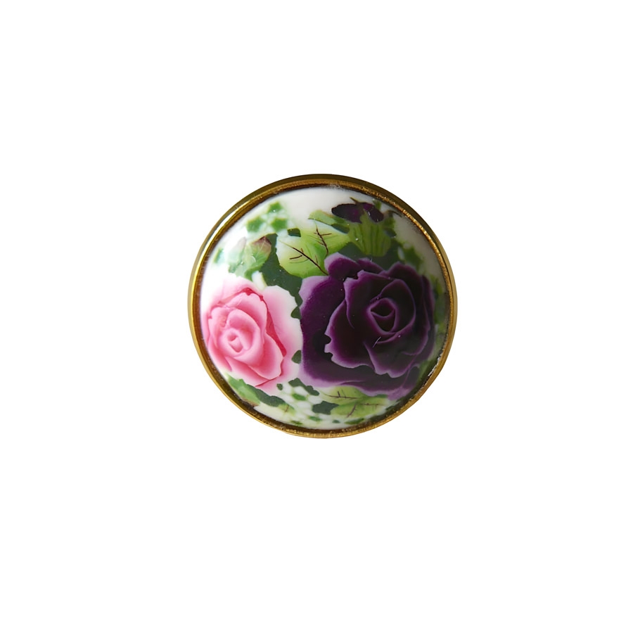 Bague florale en acier inoxydable or, deux roses, bijoux floraux, réglable, pour femmes, fait main, Joanna Calla