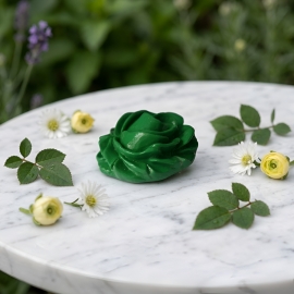 Flower brooch, green rose, floral jewelry, flower jewelry, handmade, art crafts, Joanna Calla